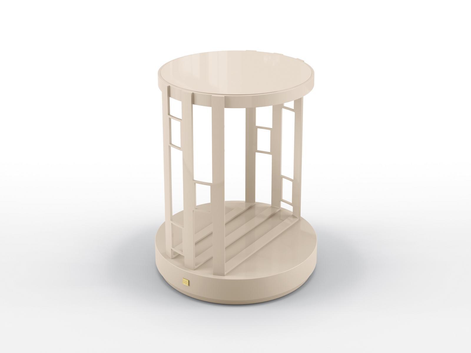 STAN Round multi-layer wood side table