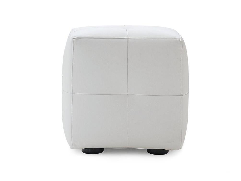 ONDA Upholstered leather pouf