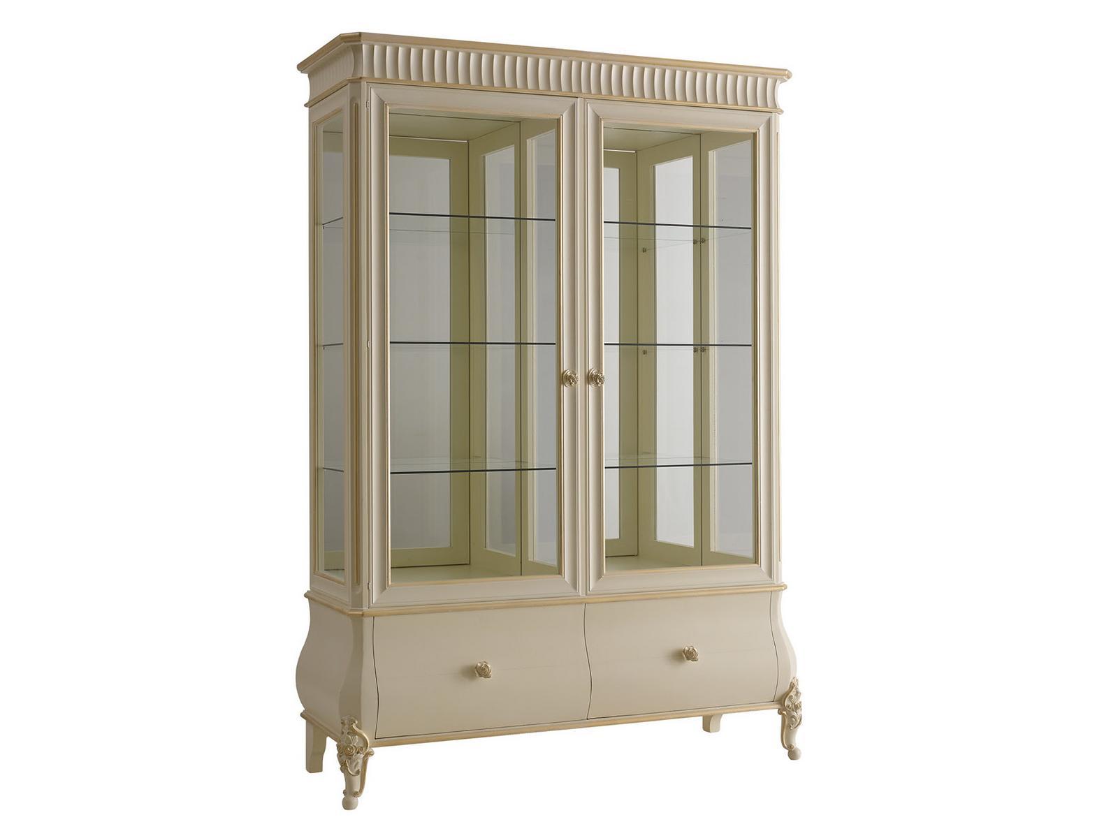 FLORENTIA Wood and glass display cabinet