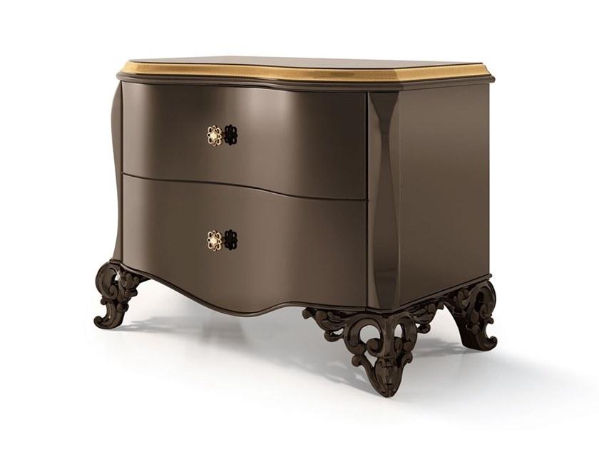 6122 Rectangular wooden bedside table