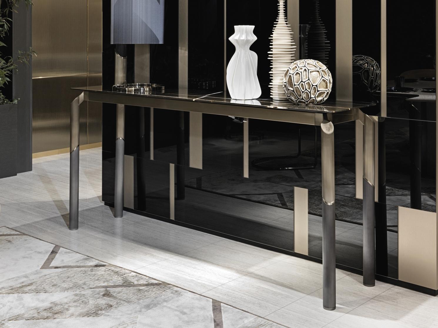 MILTON Rectangular marble console table