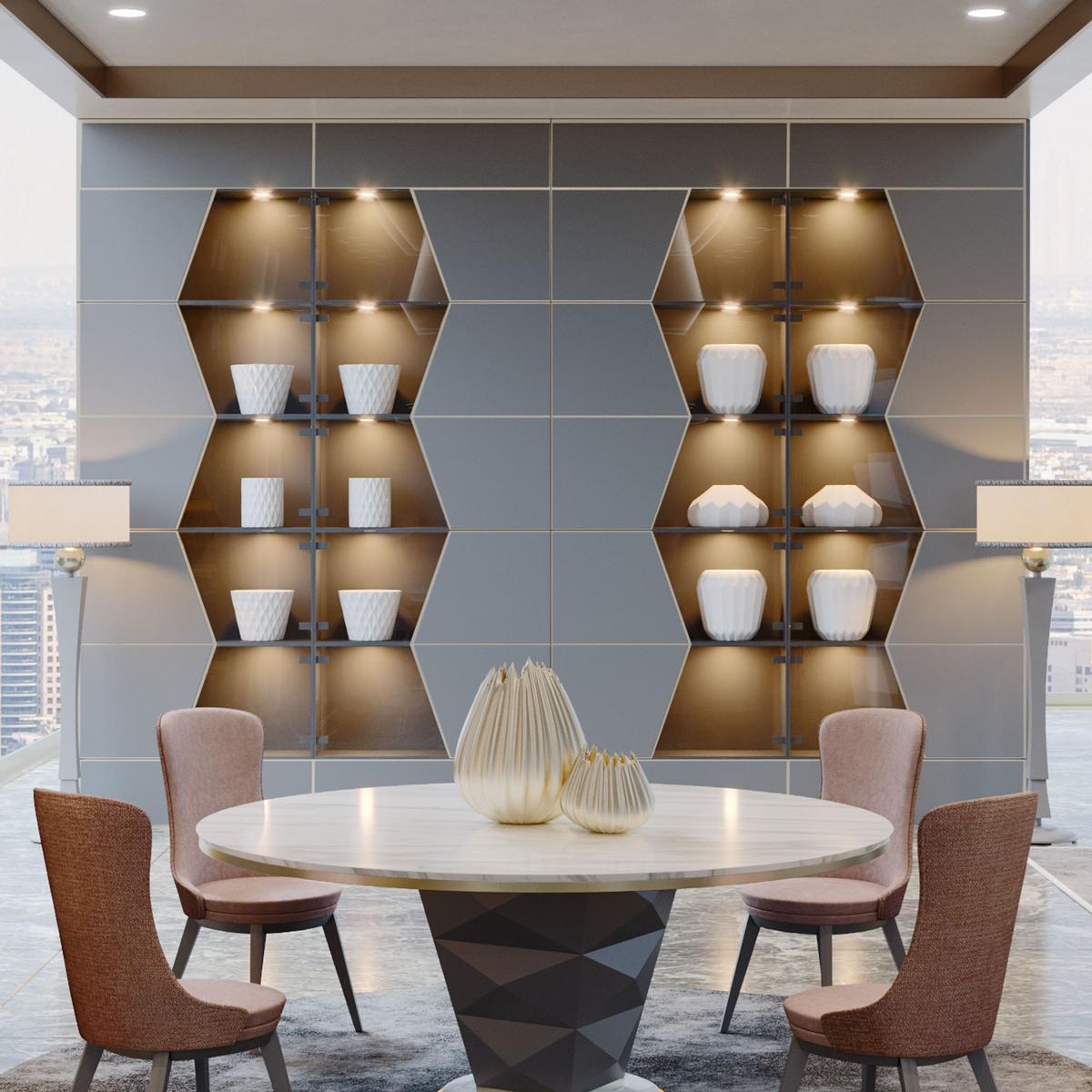 ZENIT Eco-leather storage wall