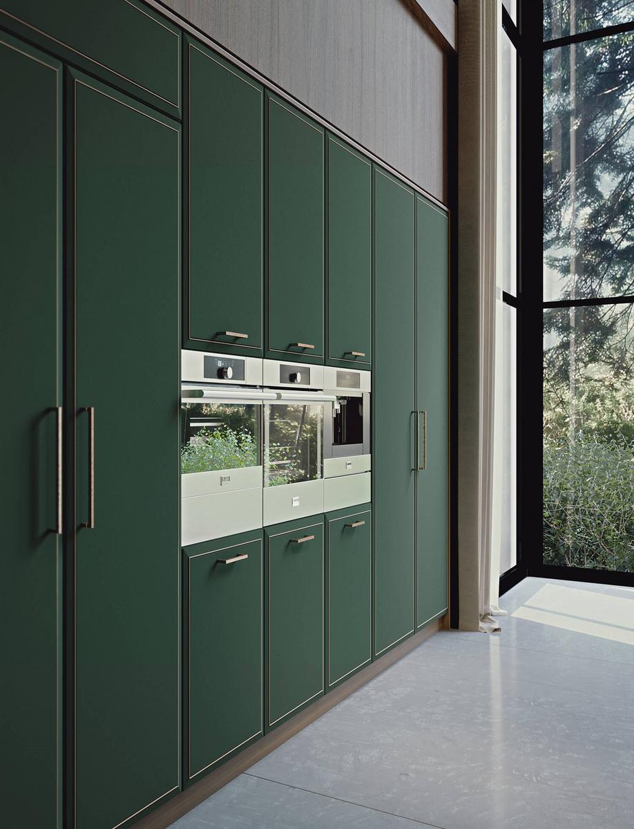 ESSENZA SUPERNATURAL GREEN AND COPPER Custom kitchen