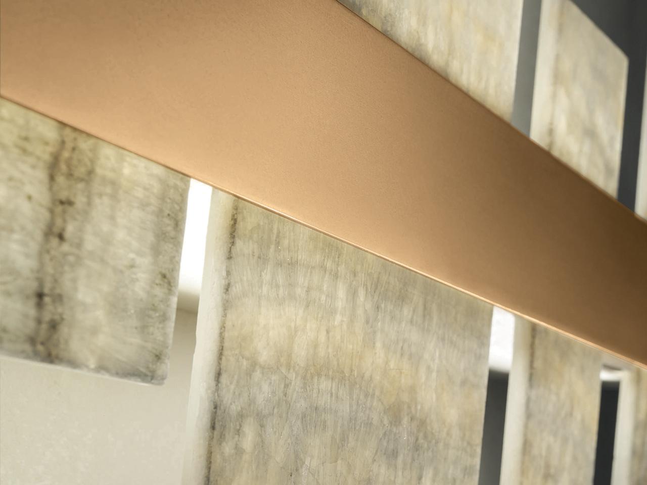 HONICÉ S150 LED pendant lamp in metal and natural stone
