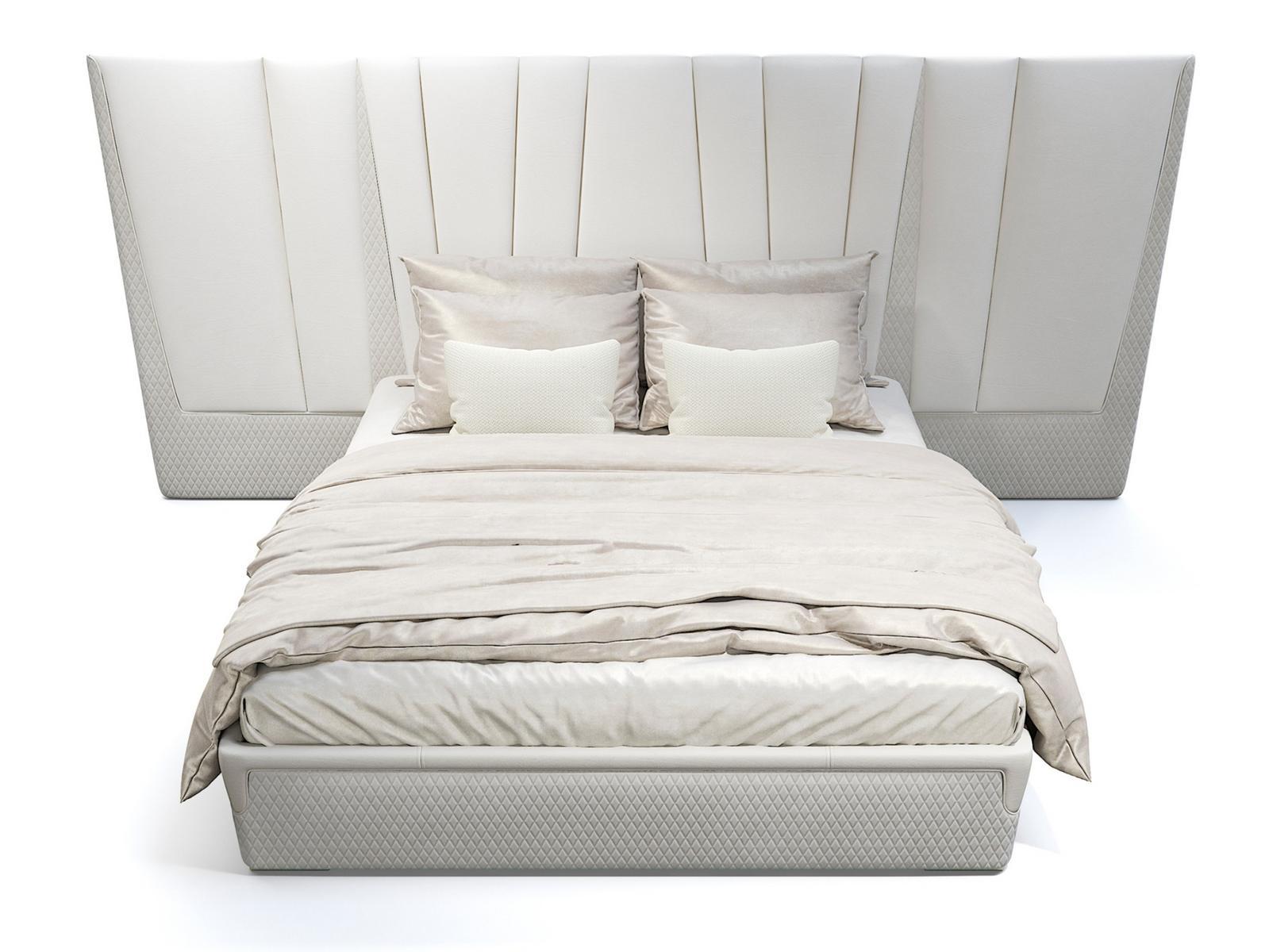 MAJESTIC XL Double bed with upholstered headboard