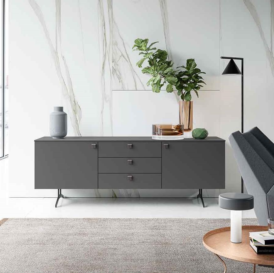NOBEL Modular melamine sideboard with doors