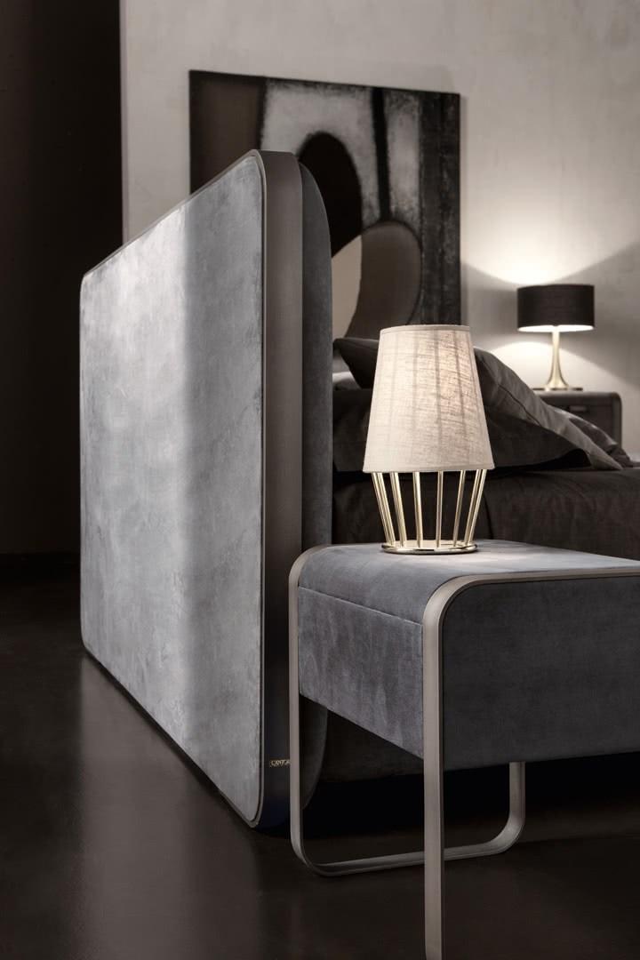 ELVIS Upholstered fabric double bed