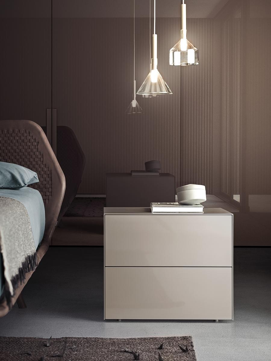 NORMA Rectangular wooden bedside table