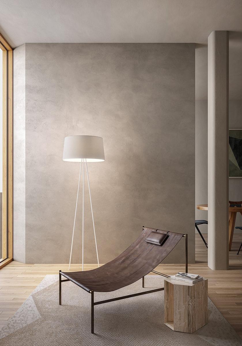 TRIPOD Fabric floor lamp with dimmer