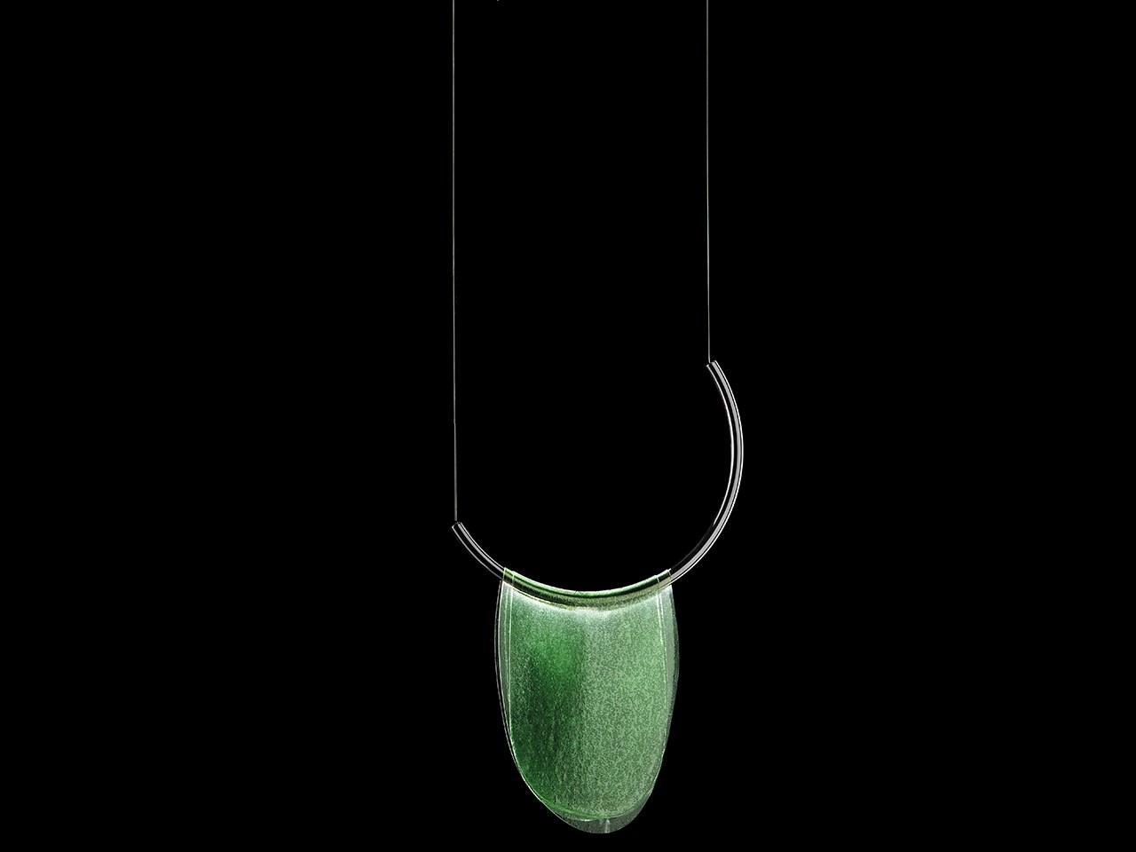 DALÌ LED adjustable stained glass and metal pendant lamp