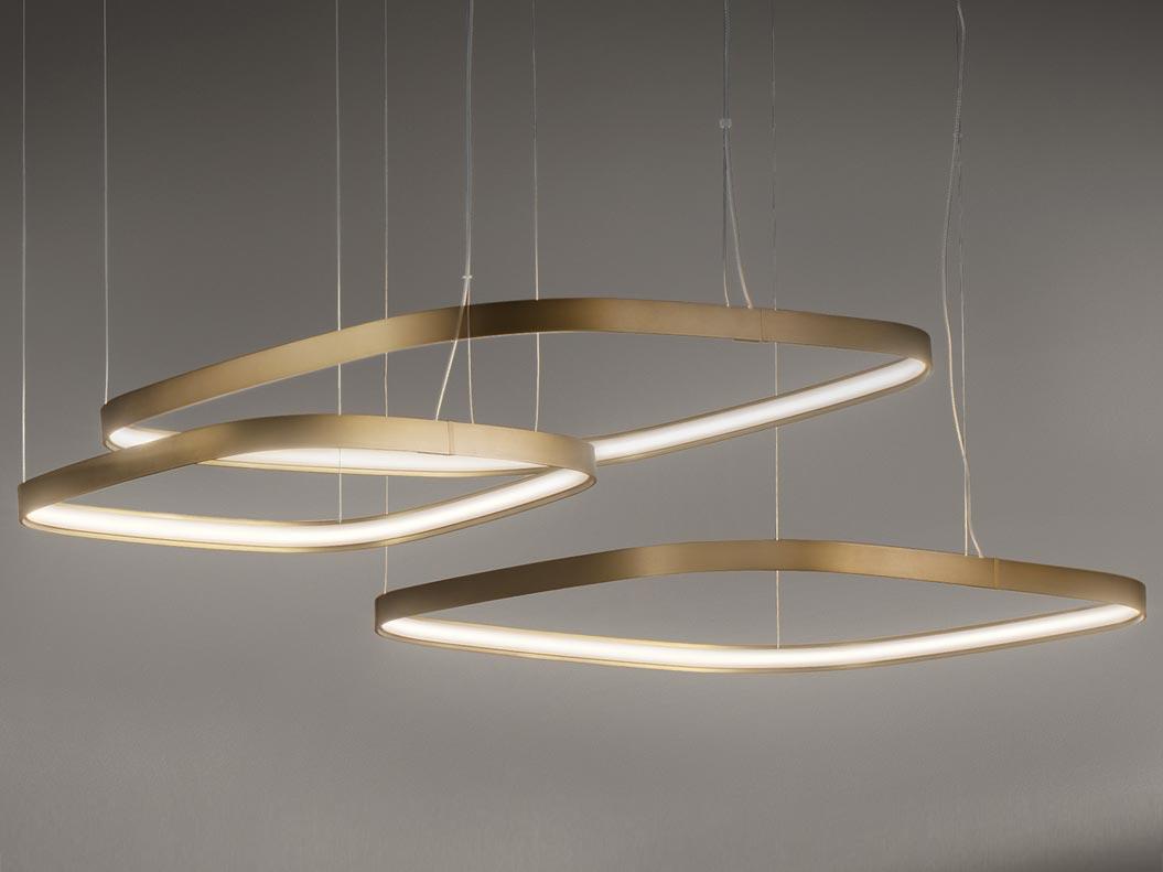 ZERO SQUARE LED extruded aluminium pendant lamp