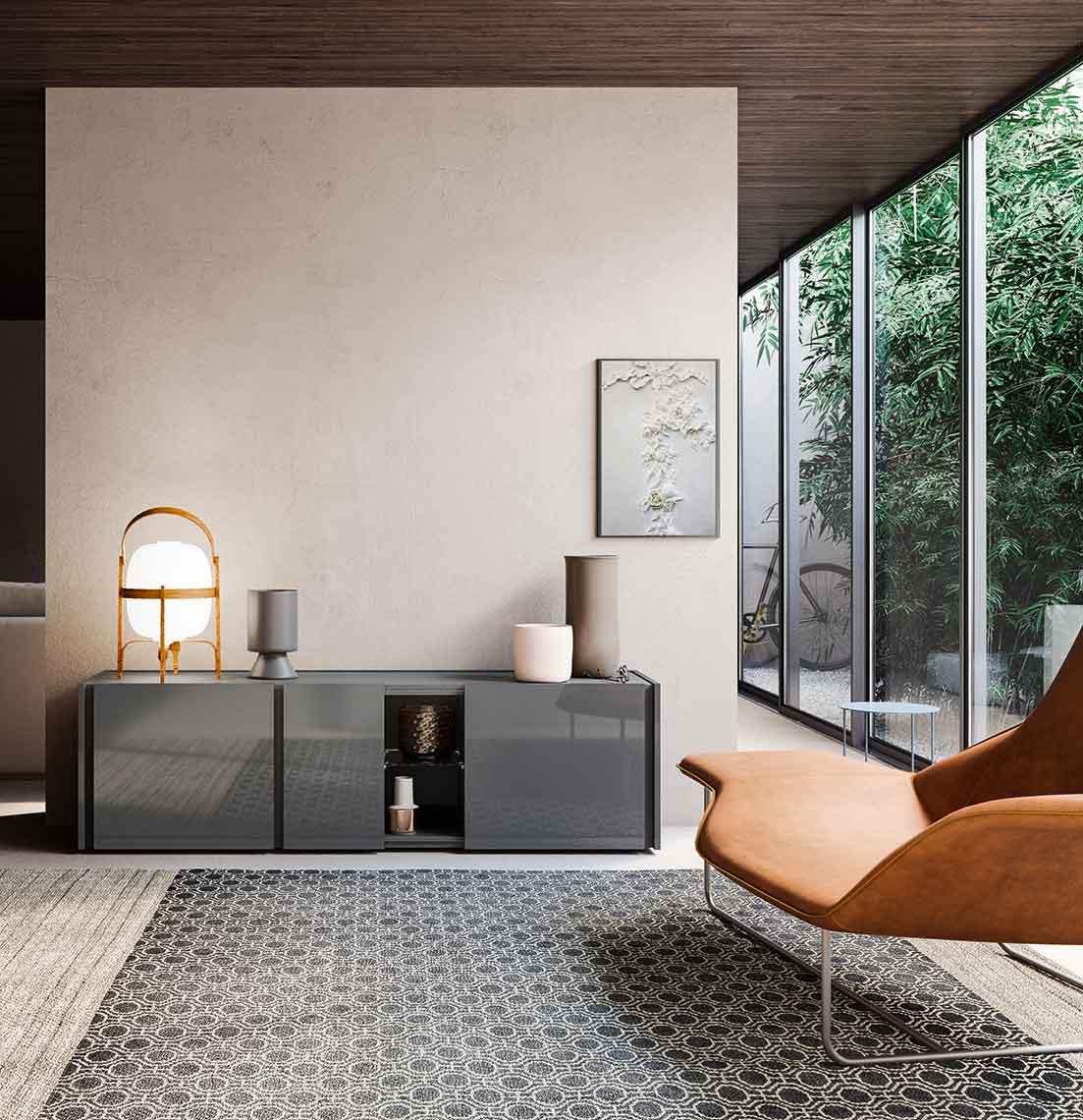 DA-DO GIORNO Modular veneer sideboard with doors