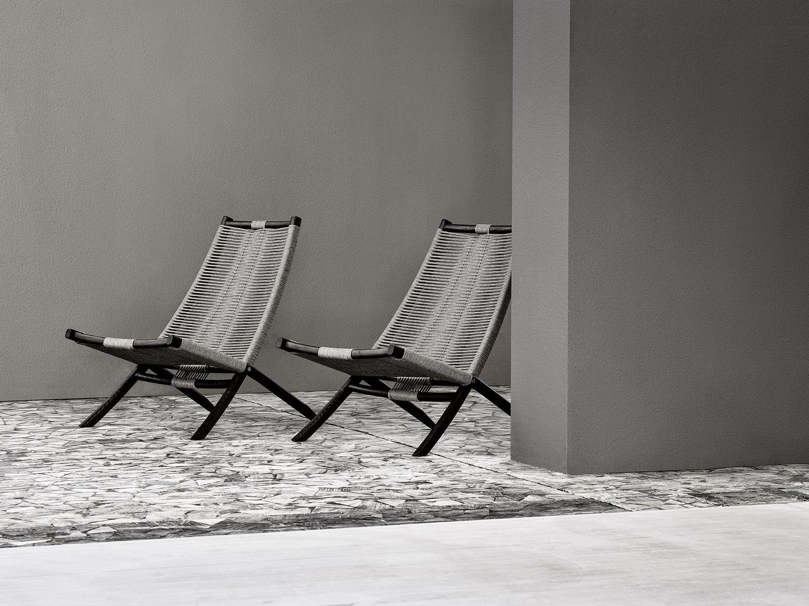 HULI Rope, fabric and ash armchair