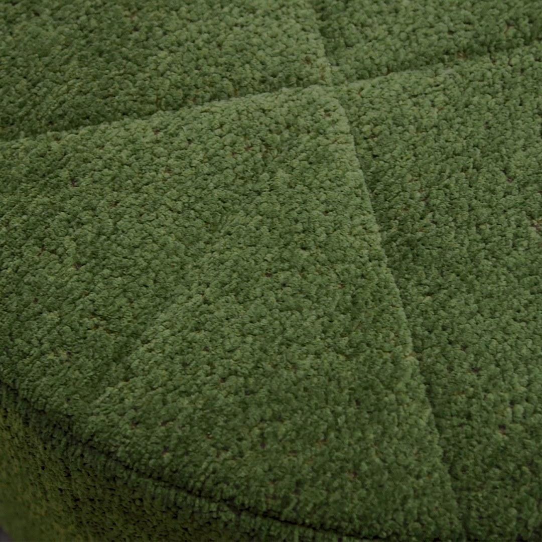 MOON Round fabric pouf