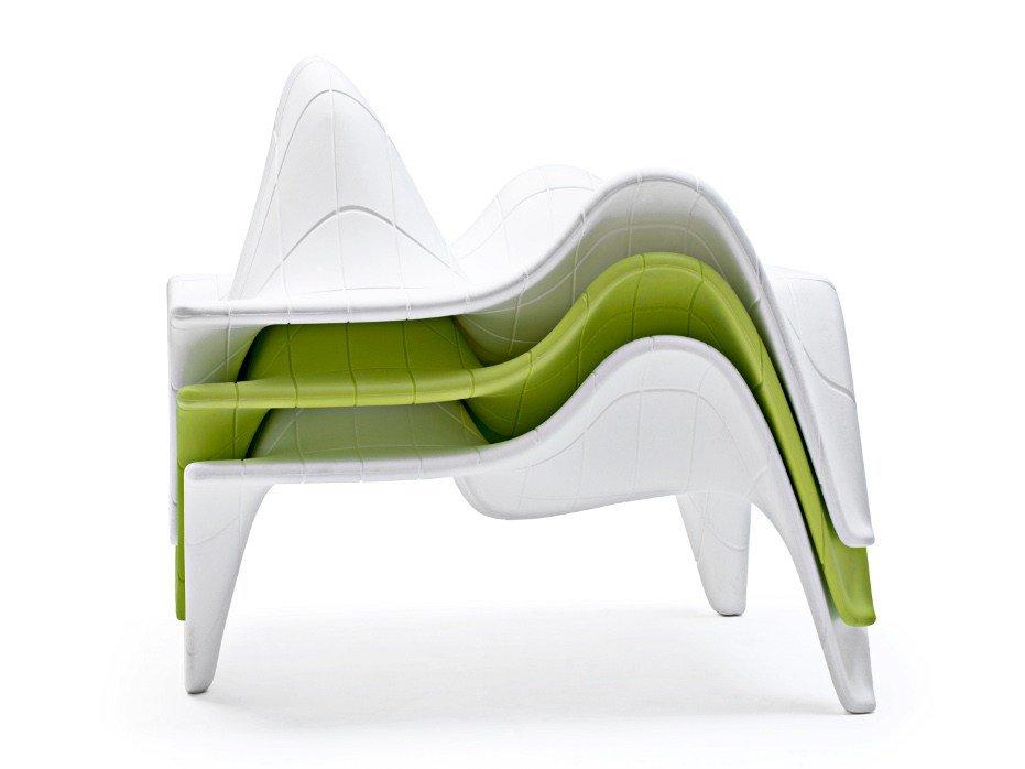F3 Sectional modular garden armchair with footstool