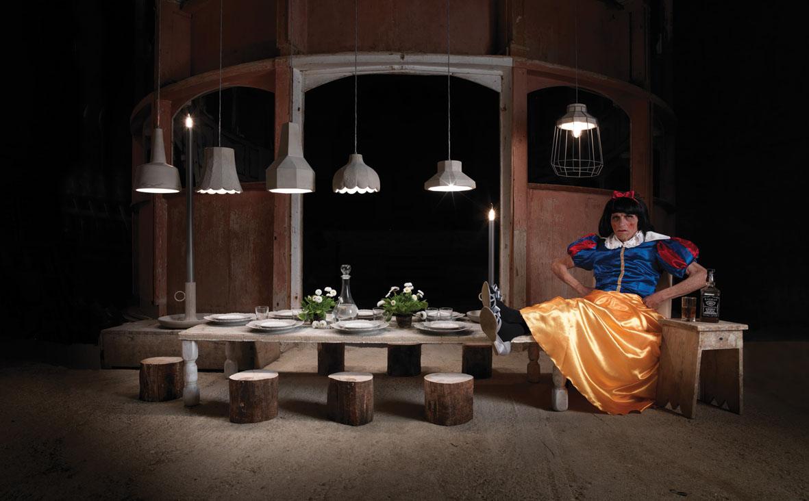 BRONTOLO Cement outdoor pendant lamp