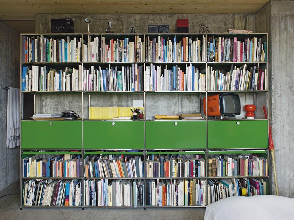HALLER BOOKSHELVES Open sectional metal bookcase