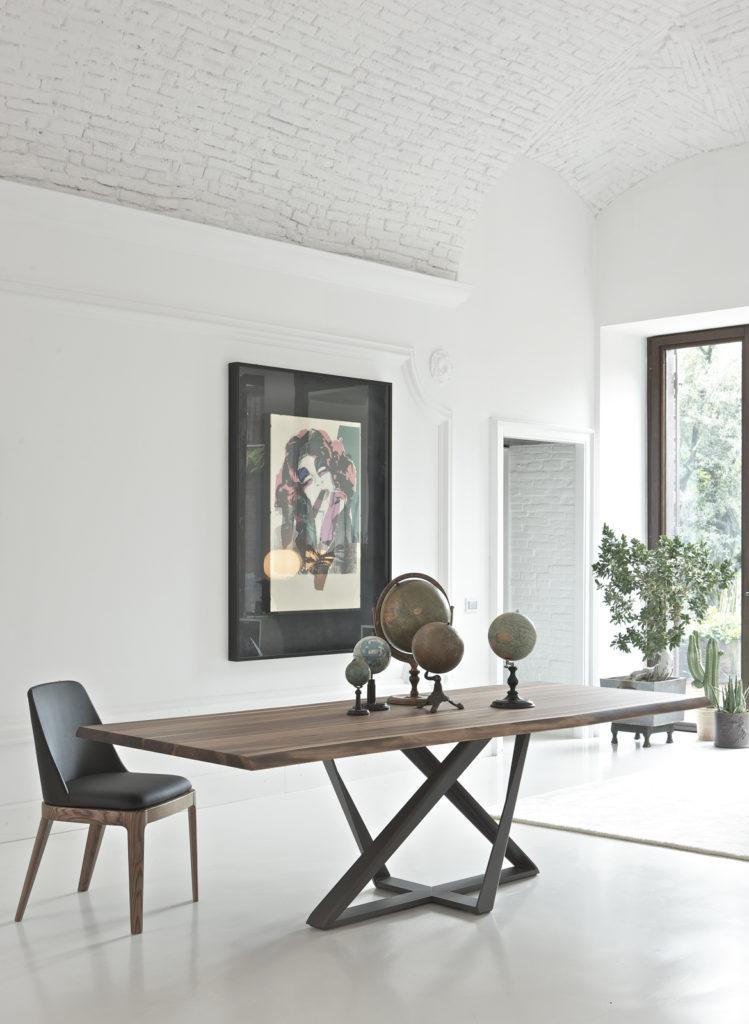 MILLENNIUM Round tempered glass table