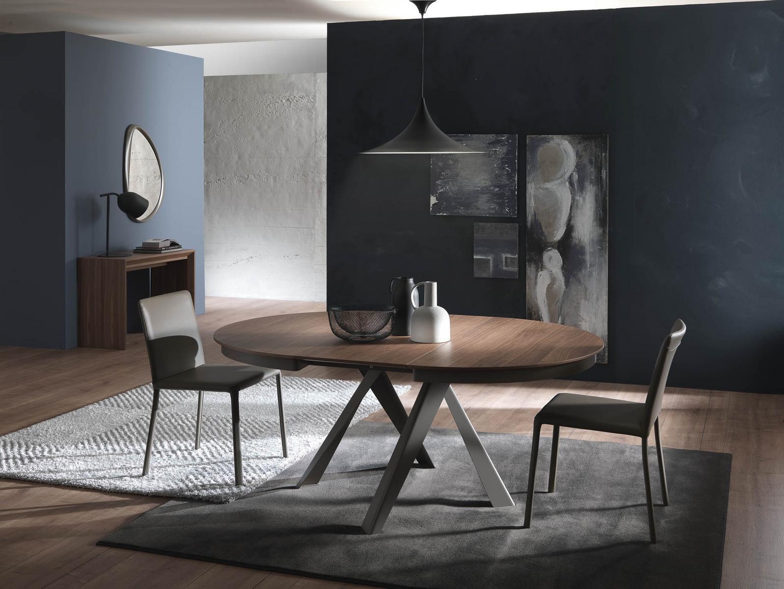 EMISFERO LEGNO Extending wooden table