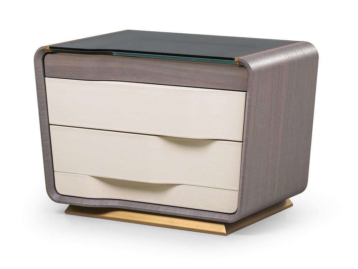 MELTING LIGHT Rectangular bedside table with drawers