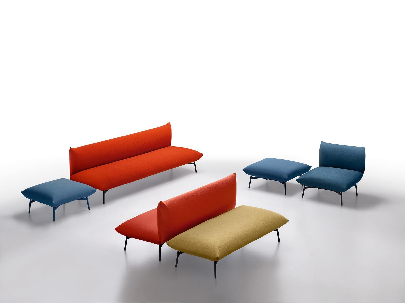 AREA B1 M TS Upholstered rectangular fabric pouf