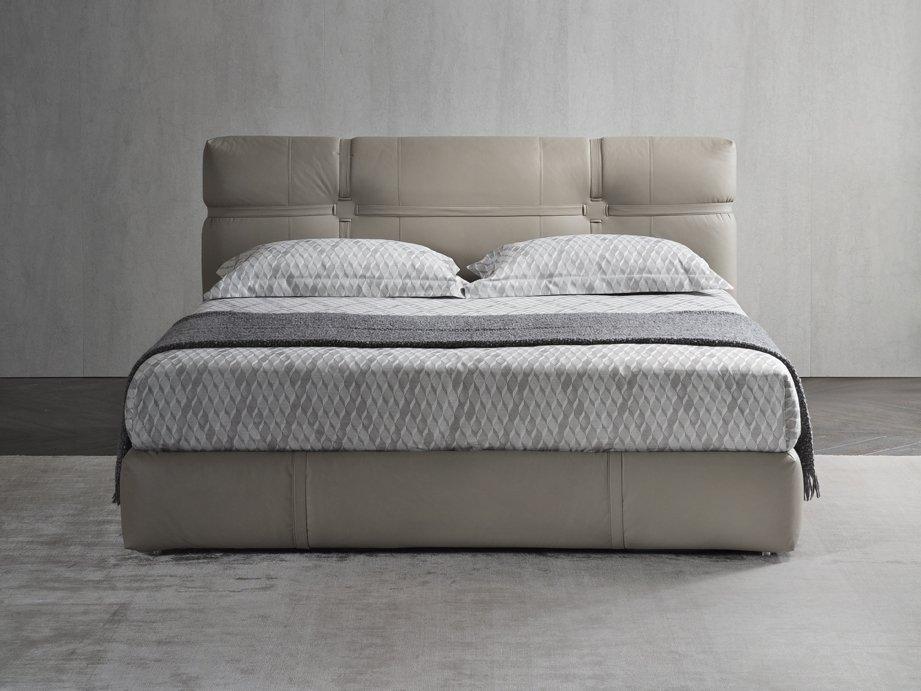 NEW BOND Upholstered leather double bed