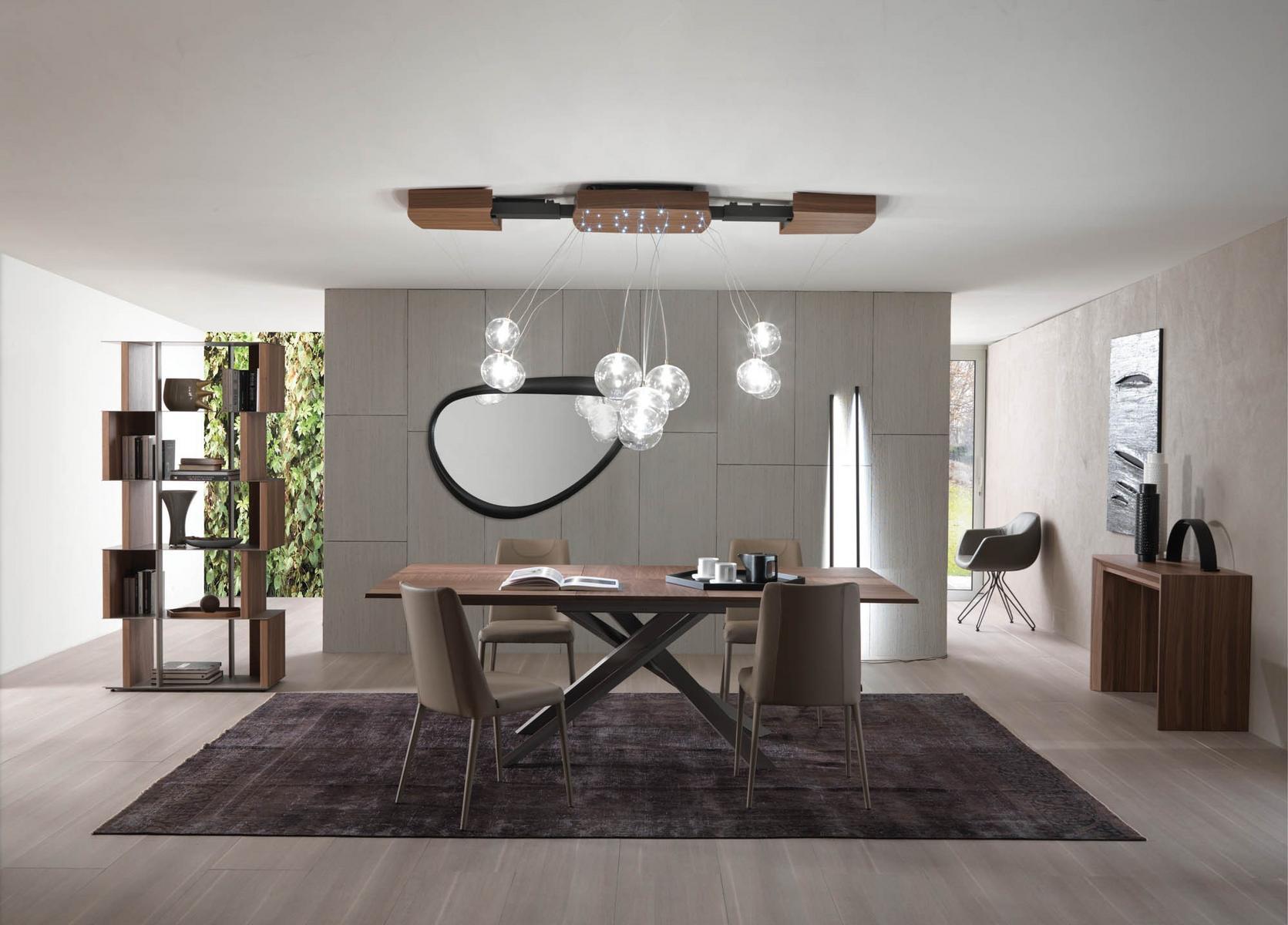 GOLIA Extending rectangular walnut console table