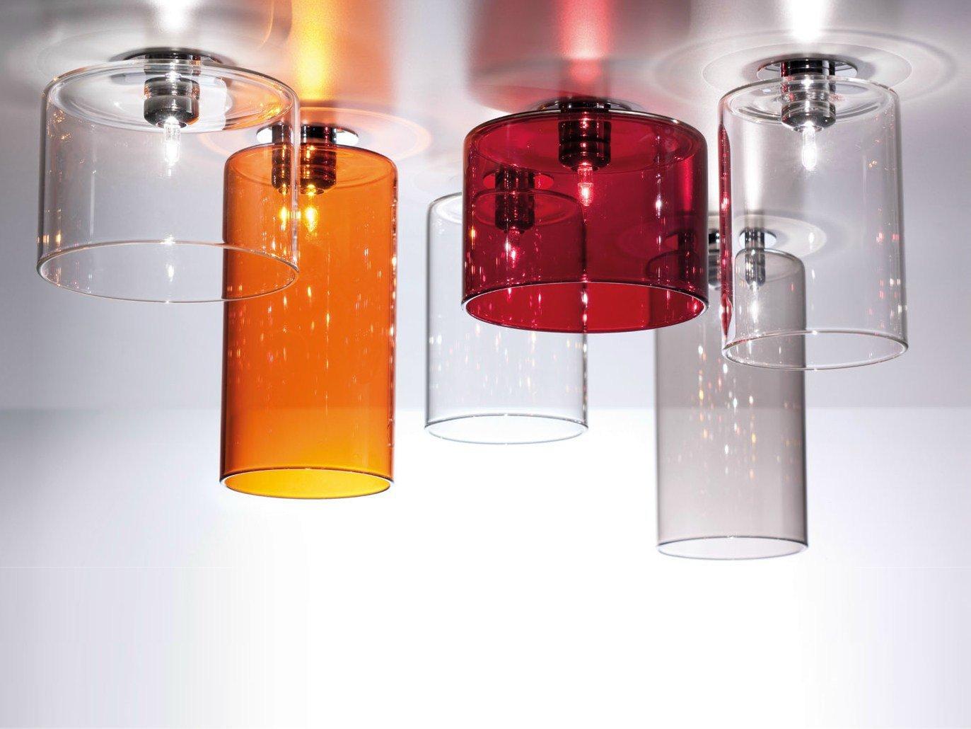 SPILLRAY Halogen crystal ceiling lamp