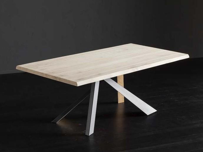 TORONTO + METAL/LEGNO Rectangular oak table