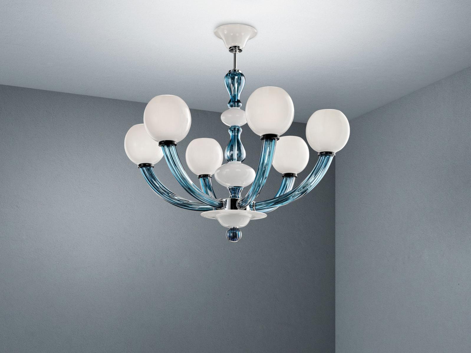 GRITTI Blown glass chandelier