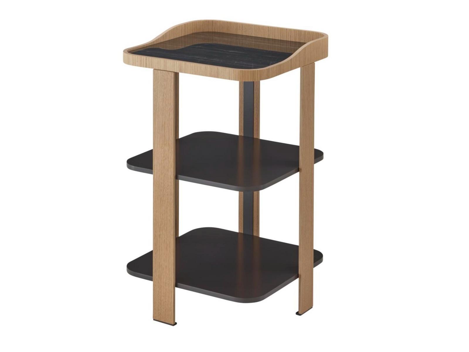 POSTMODERNE Wood veneer coffee table / bedside table