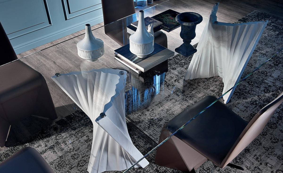 PLISSET Oval stone table