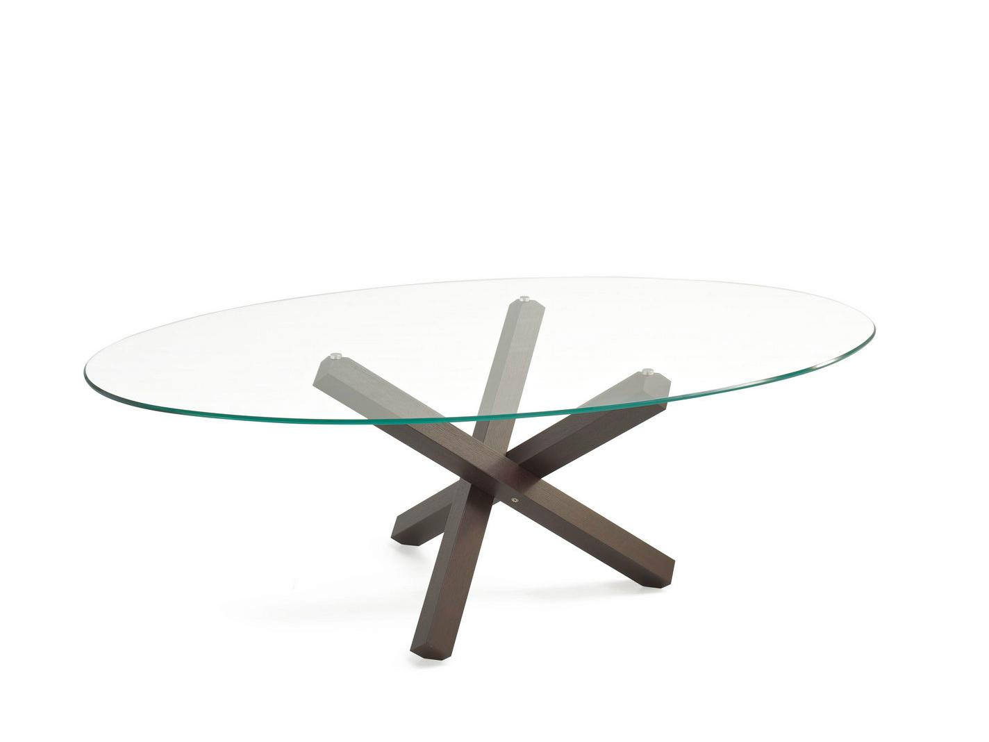 AIKIDO ELLIPTICAL Oval glass table
