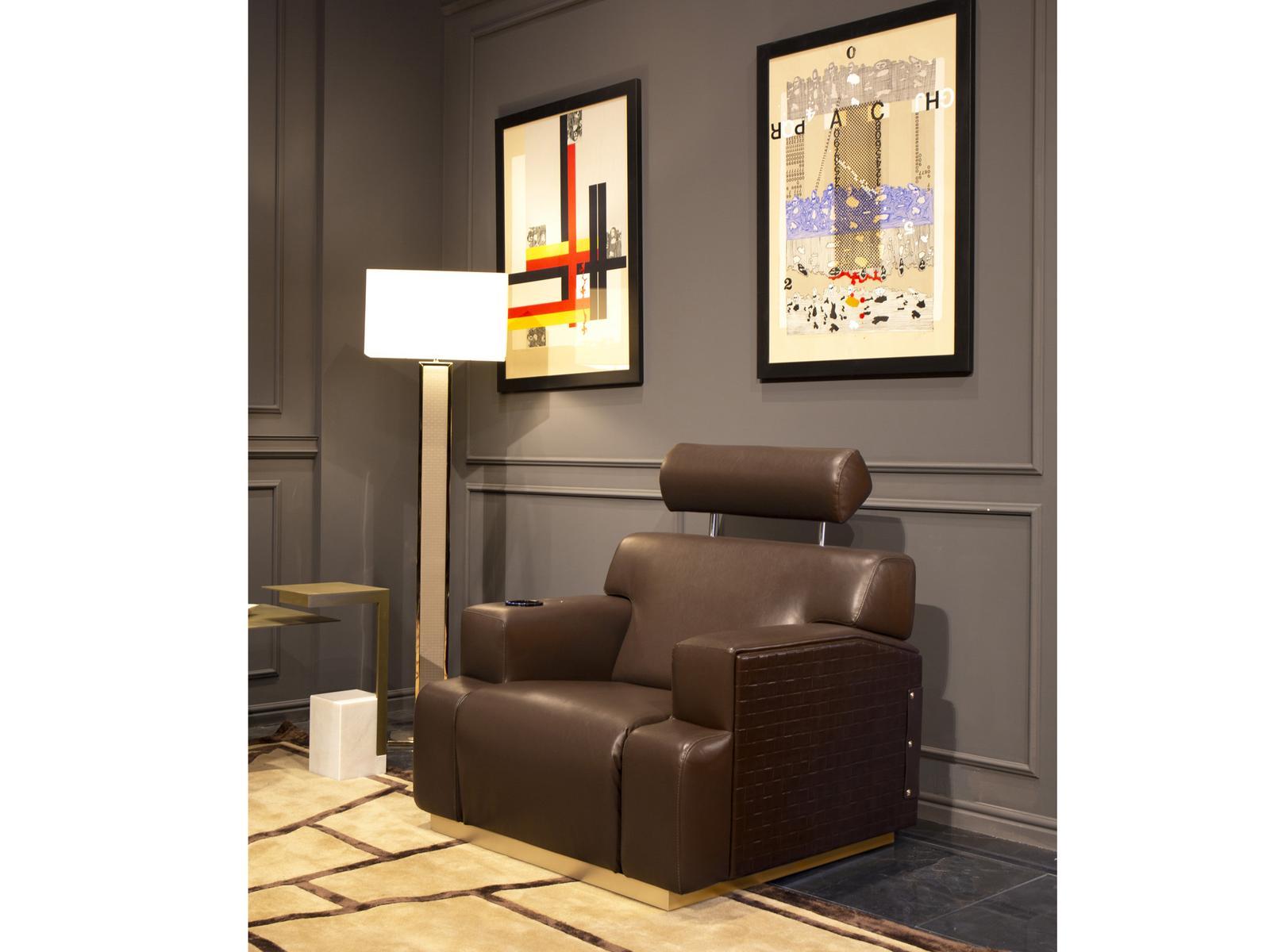 BOURBON Recliner relaxing leather armchair