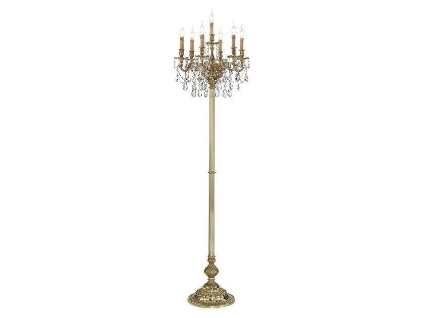 VERSAILLES 093/P6+1-SH/G French Gold floor lamp with Swarovski® Schoeler