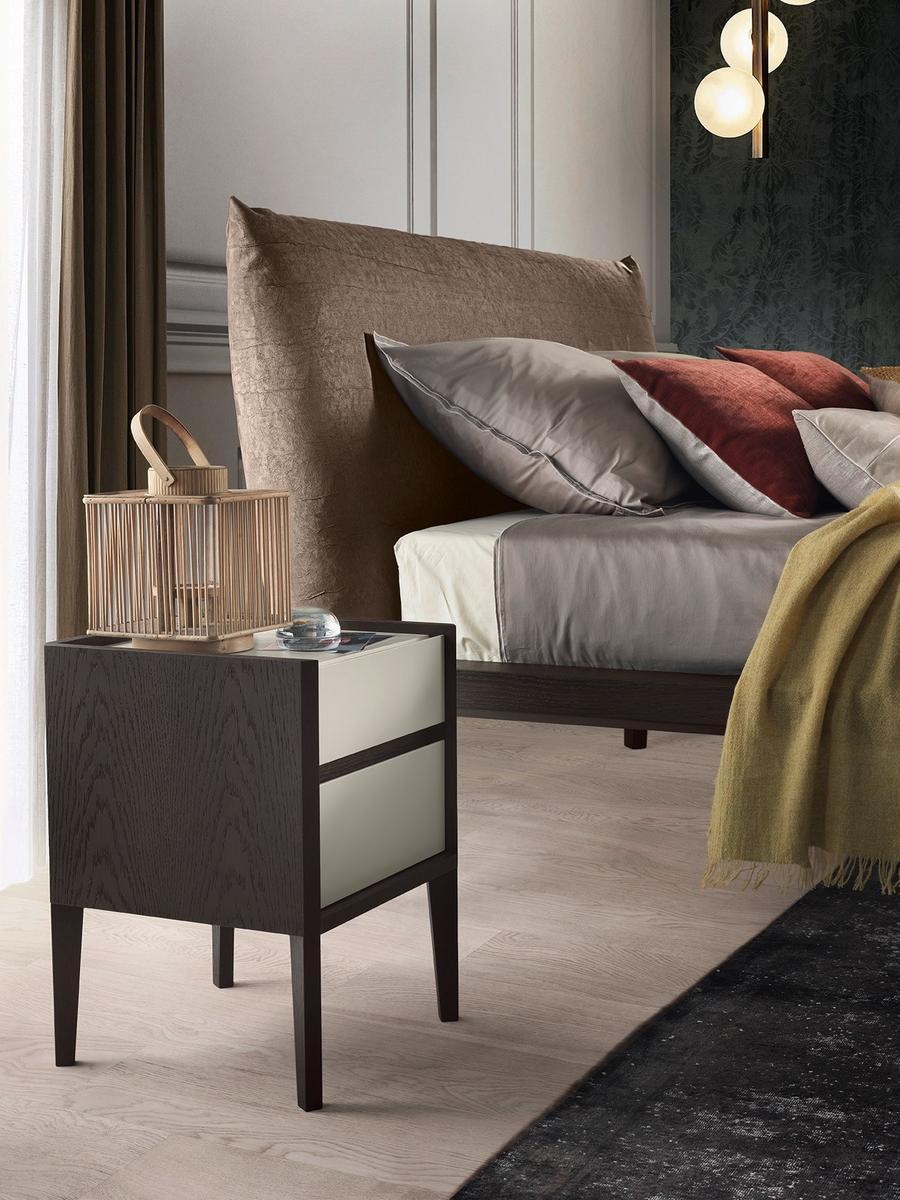 ANDREA Wooden bedside table with drawers