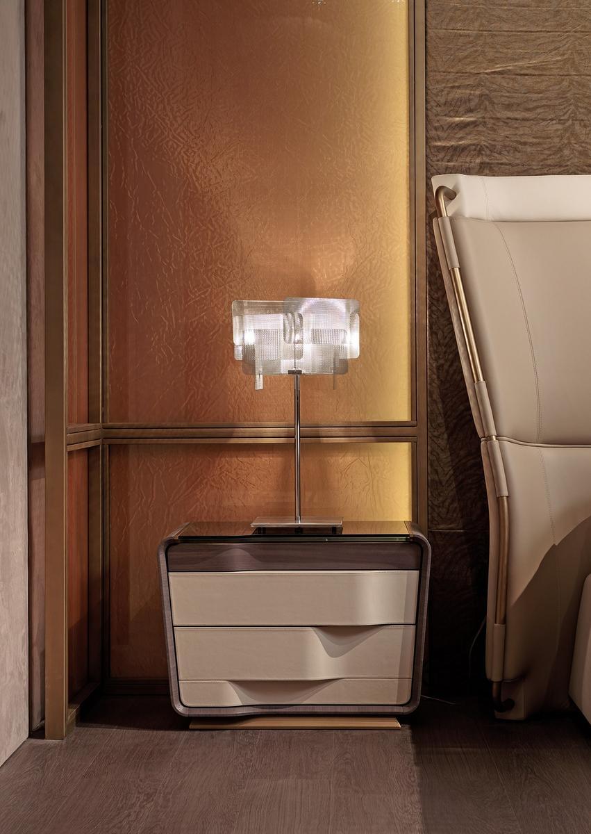MELTING LIGHT Rectangular bedside table with drawers