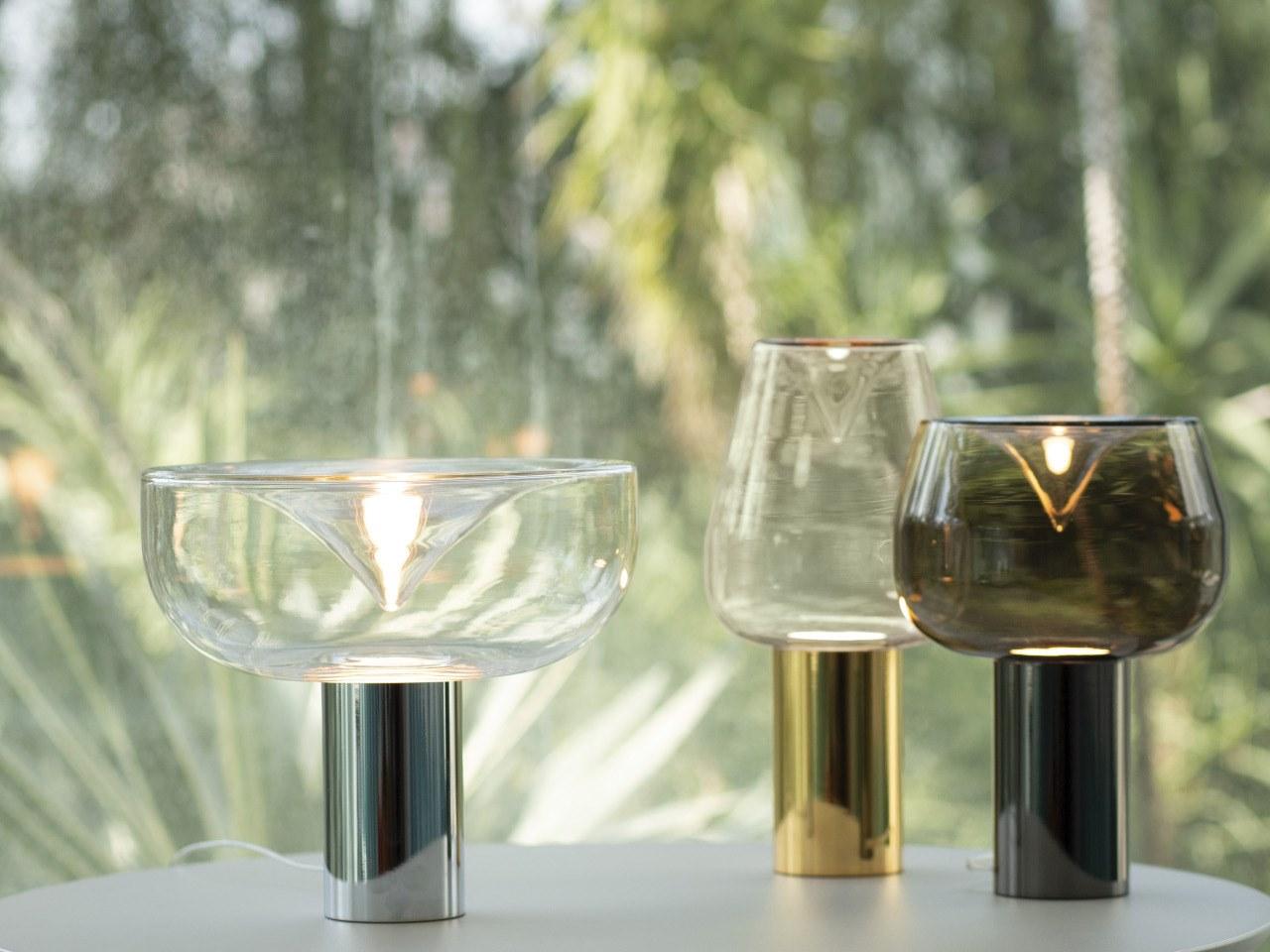 AELLA THIN T LED blown glass table lamp