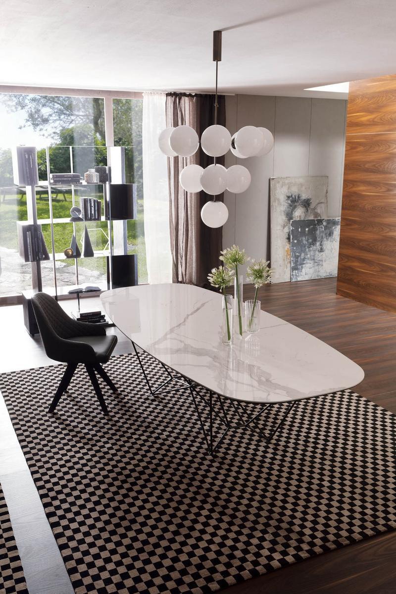 OLIMPIA Upholstered chair with armrests