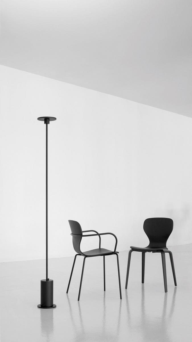 UP LED aluminium floor lamp with dimmer