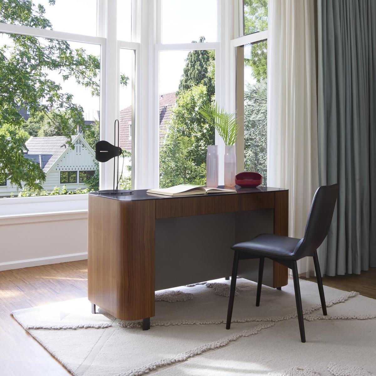 POSTMODERNE Rectangular wood veneer writing desk
