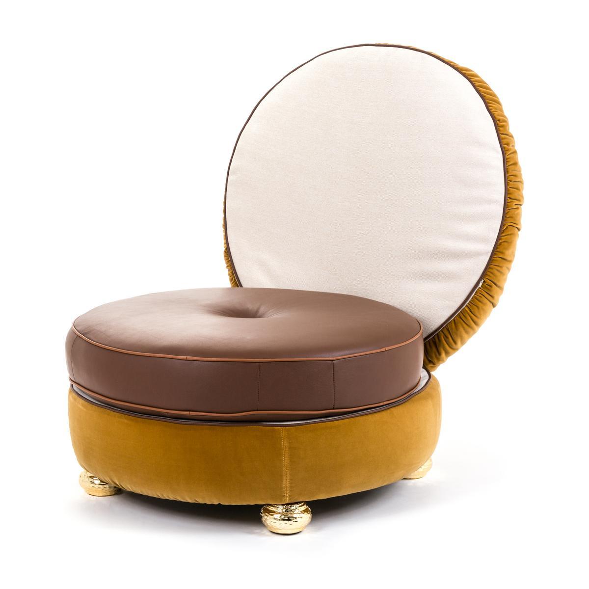 BURGER CHAIR Upholstered fabric easy chair