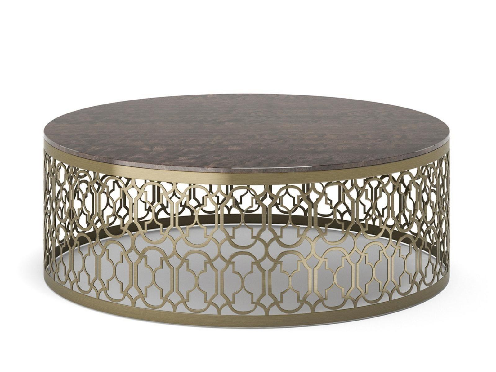NUAGE XL Low round marble coffee table for living room