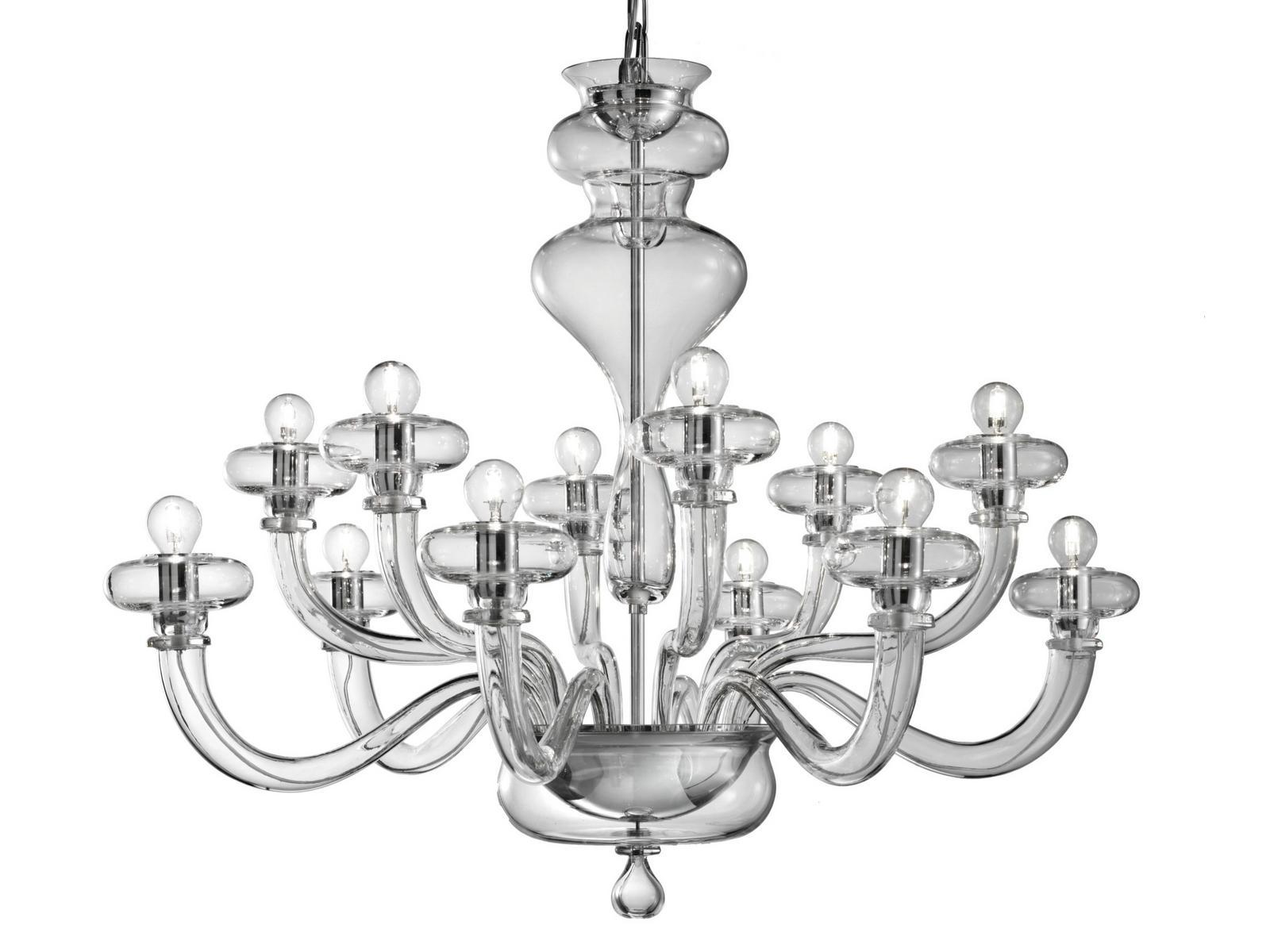 BOHEME L12 LED blown glass chandelier