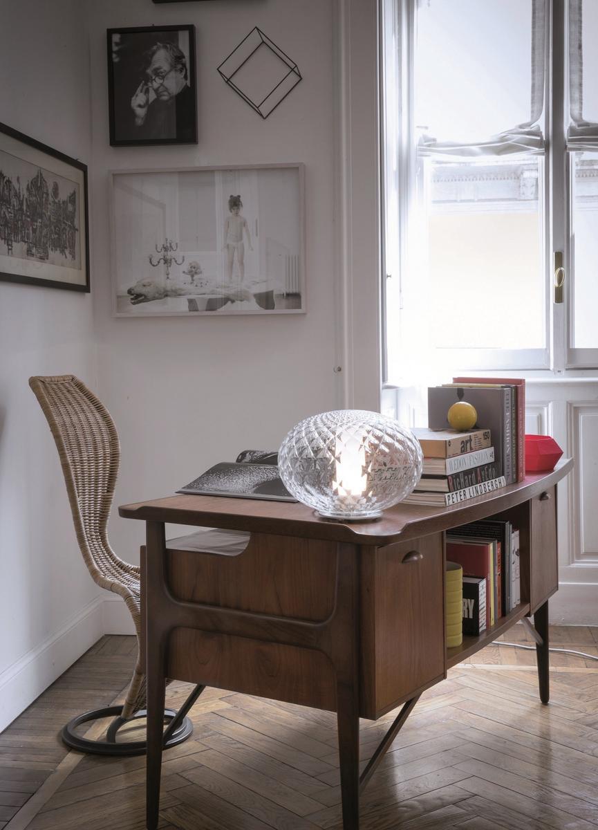 RECUERDO - 284 LED glass and aluminium table lamp
