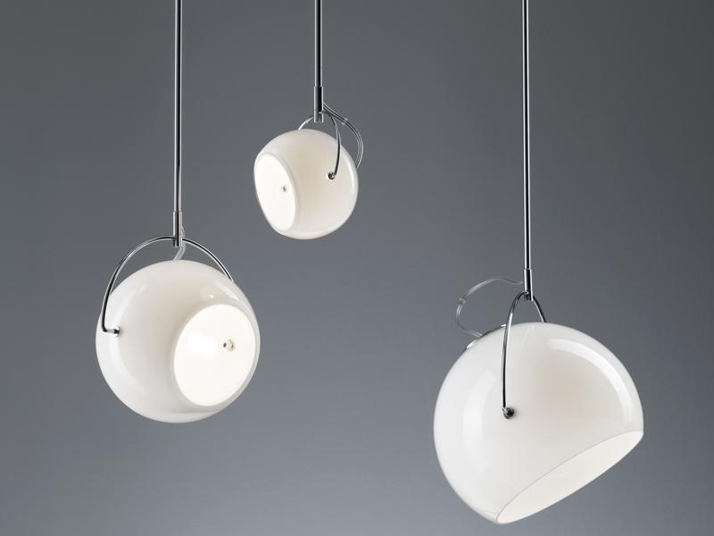 BELUGA WHITE Chrome plated pendant lamp