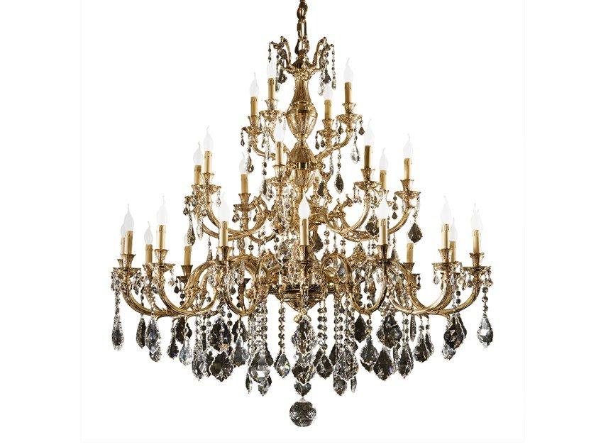 WINDSOR 888/16+8+4-SH/P French Gold chandelier with Schoeler crystals