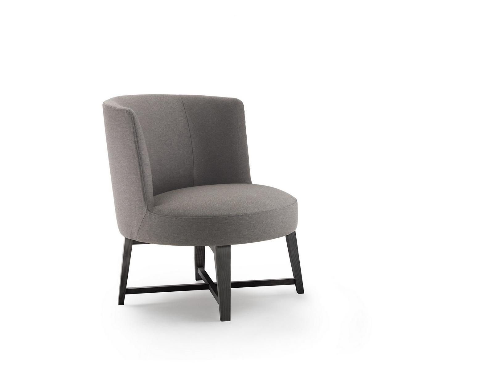HERA Fabric easy chair with removable cover with armrests