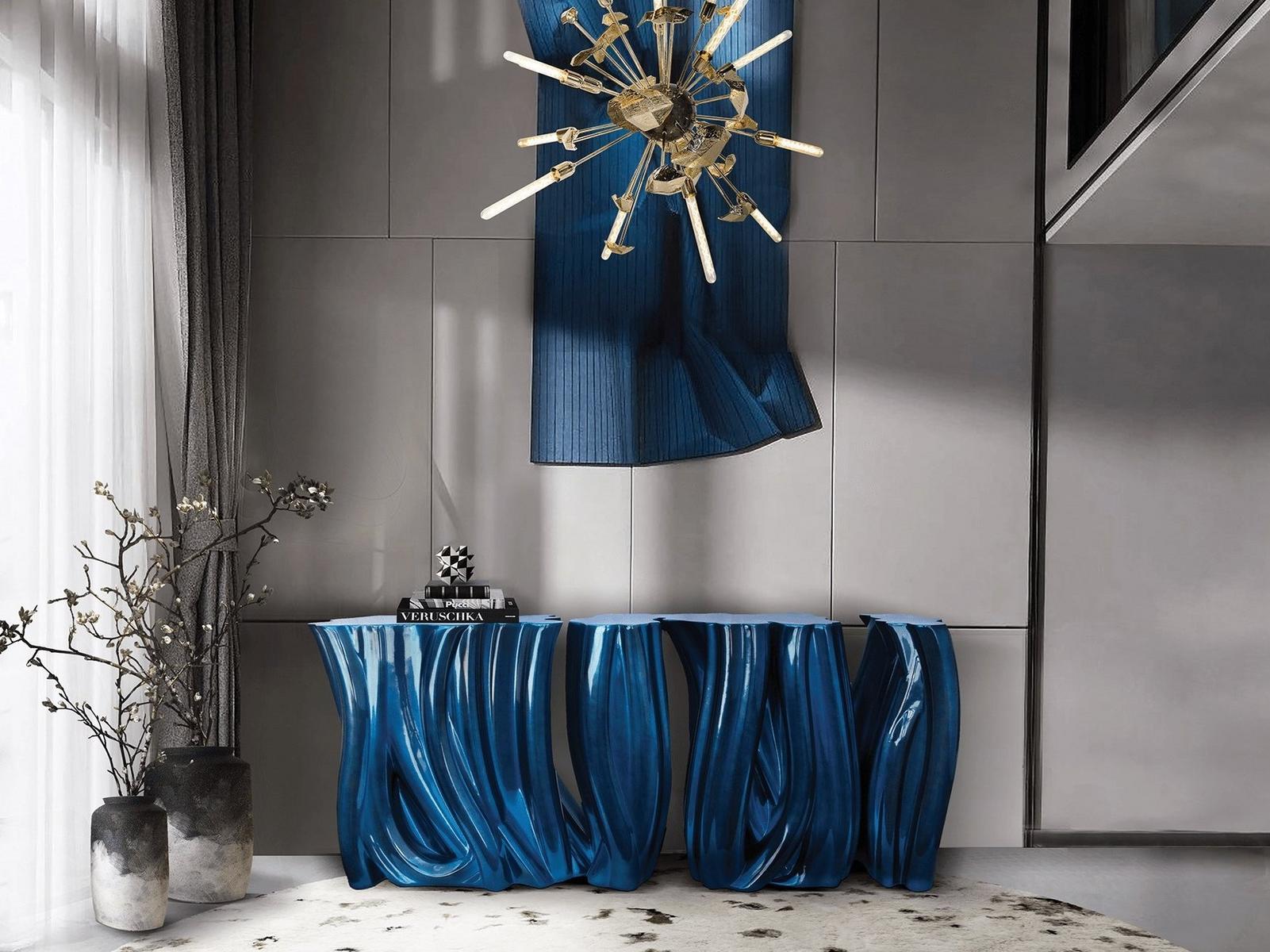 MONOCHROME Glass-fibre console table