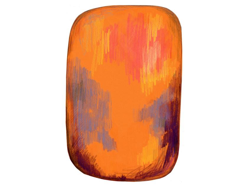SCRIBBLE YELLOW Contemporary style fabric rug